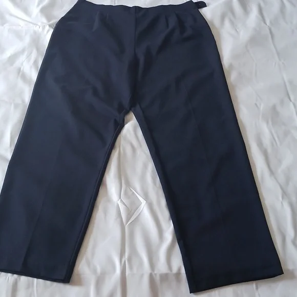 PANTS BY JM COLLECTION DARK BLUE SIZE 14 - Picture 2 of 12